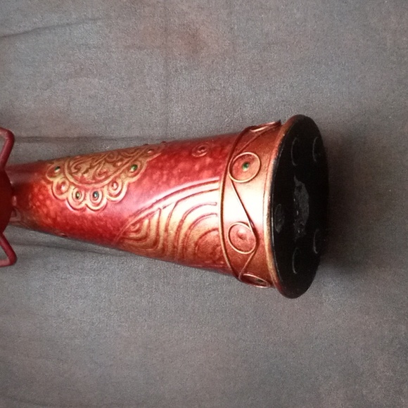 Red Angel Christmas Tree Candle Holder With Glass Cup With Candle - Picture 7 of 7